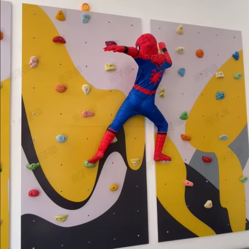 Home Gym For Kids - Mur d'escalade intérieur en contreplaqué pour
