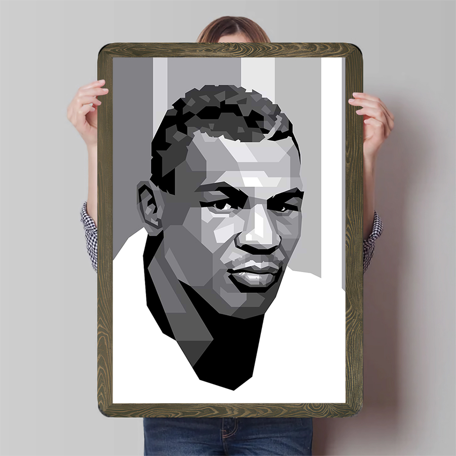 Home Gym Icon - Muhammad Ali boxe légende bas Poly