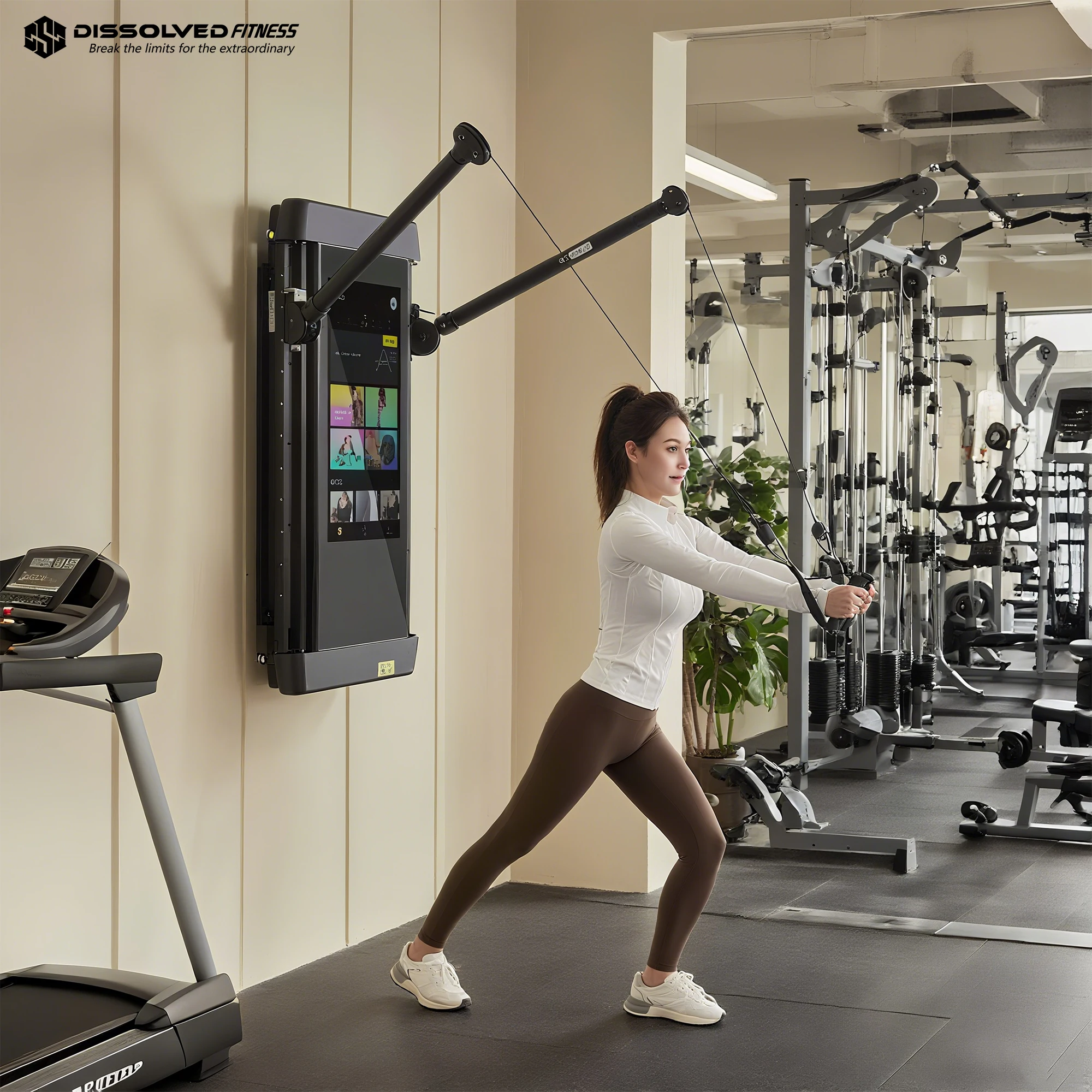Home Gym Wall - Miroir d'entraînement intelligent AI LCD mural