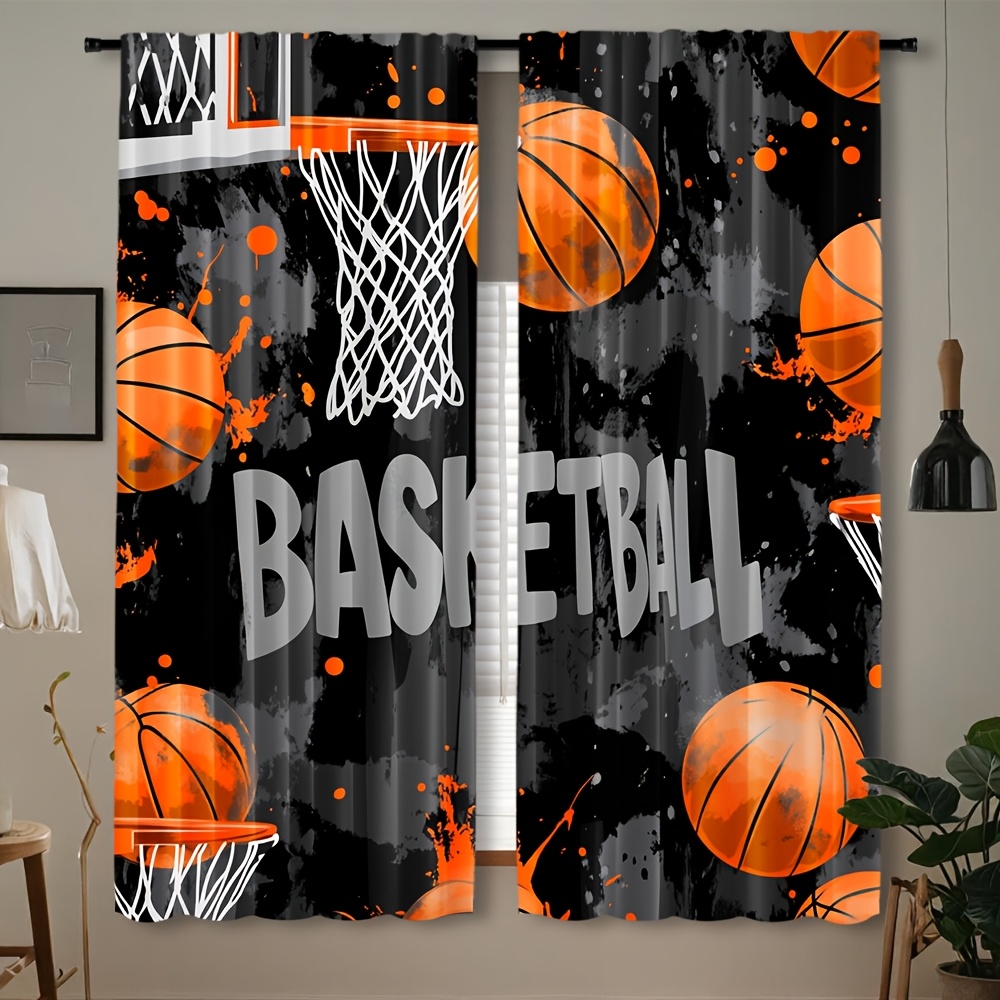 Home Gym Youtube - Rideau de basketball athlétique noir, panneau