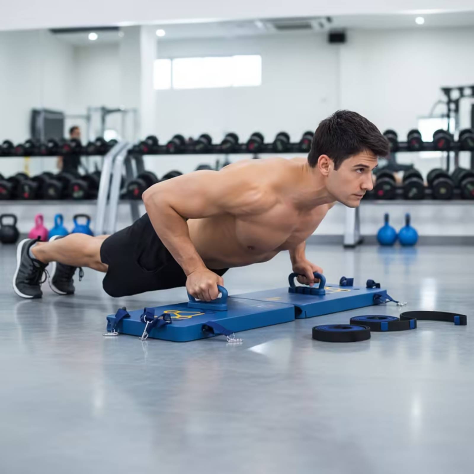Home Gym For Small Spaces - Planche de pompes compacte avec poignées,