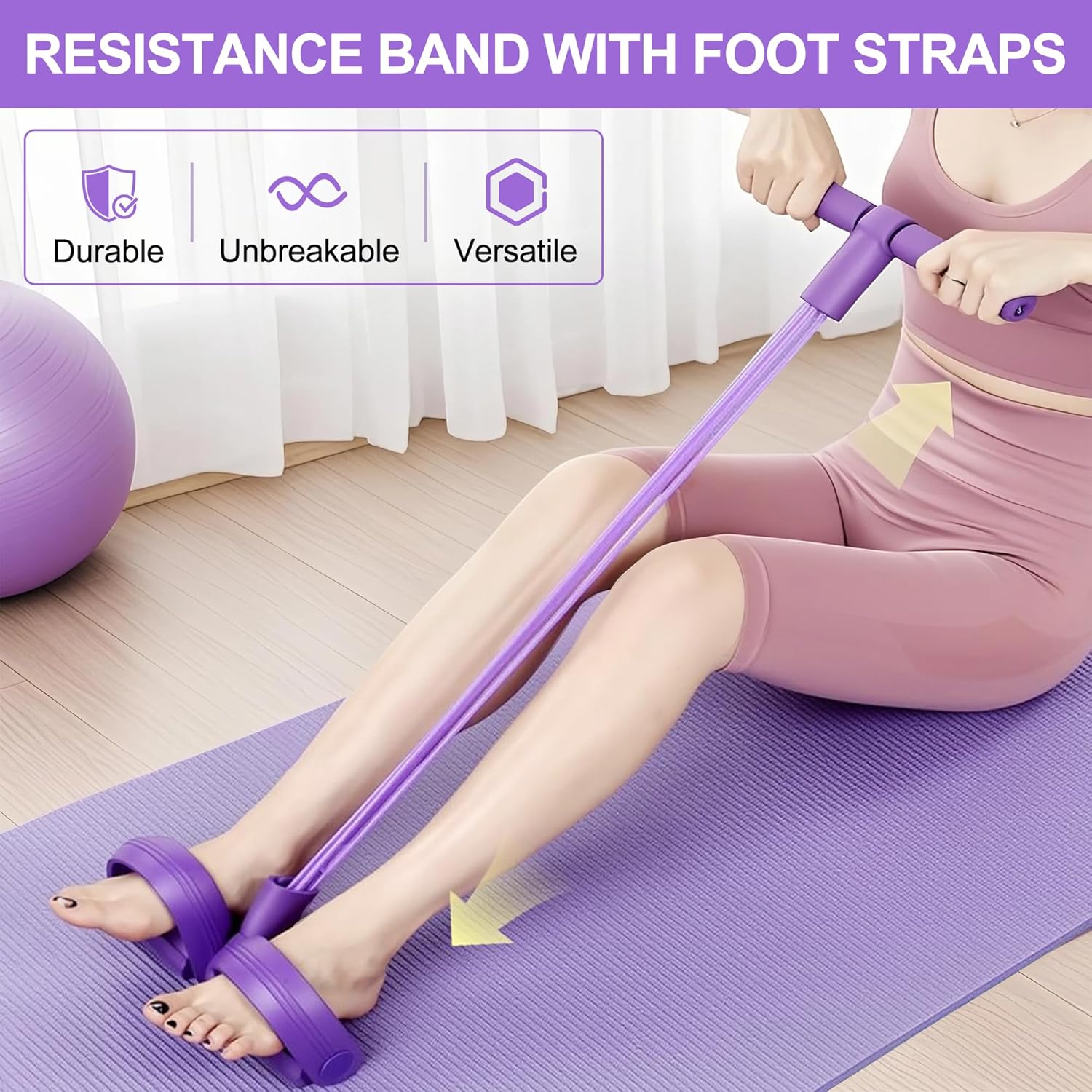 Bande de résistance à pédale 4 - Home Gym Youtube avis et prix