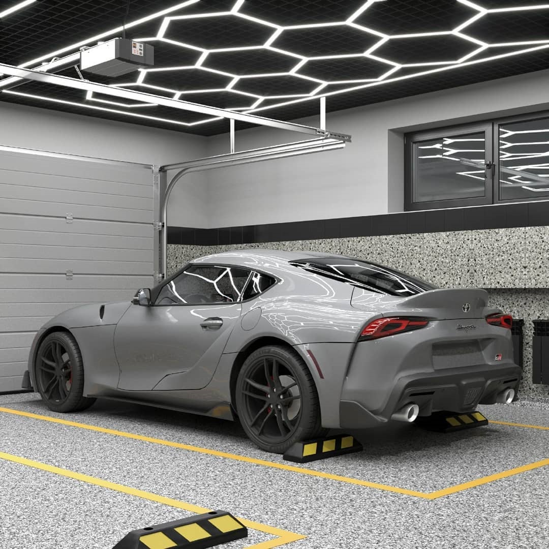 Lumière de Garage hexagonale 1 - Home Gym Youtube avis et prix