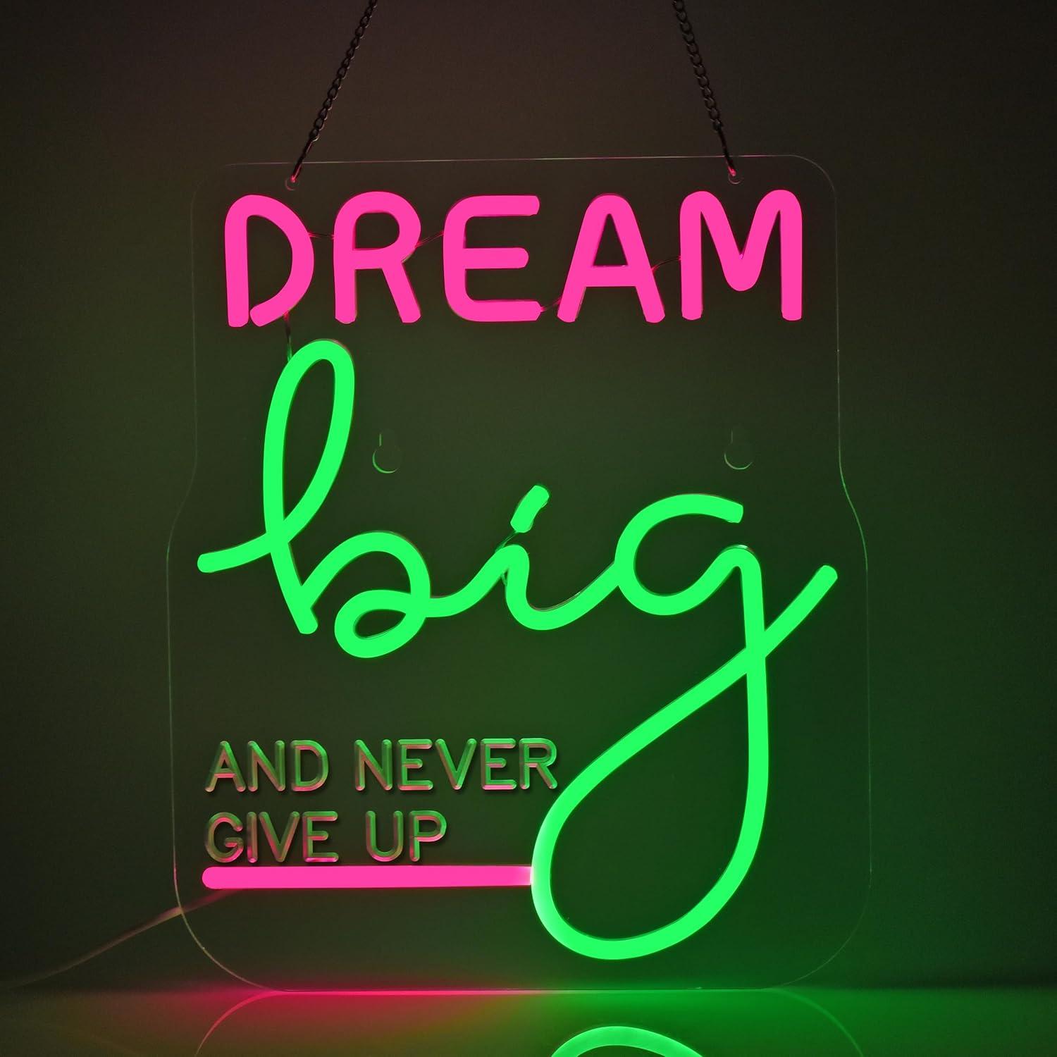 Enseigne néon « Dream Big » –  - Home Gym Neon Sign avis et prix