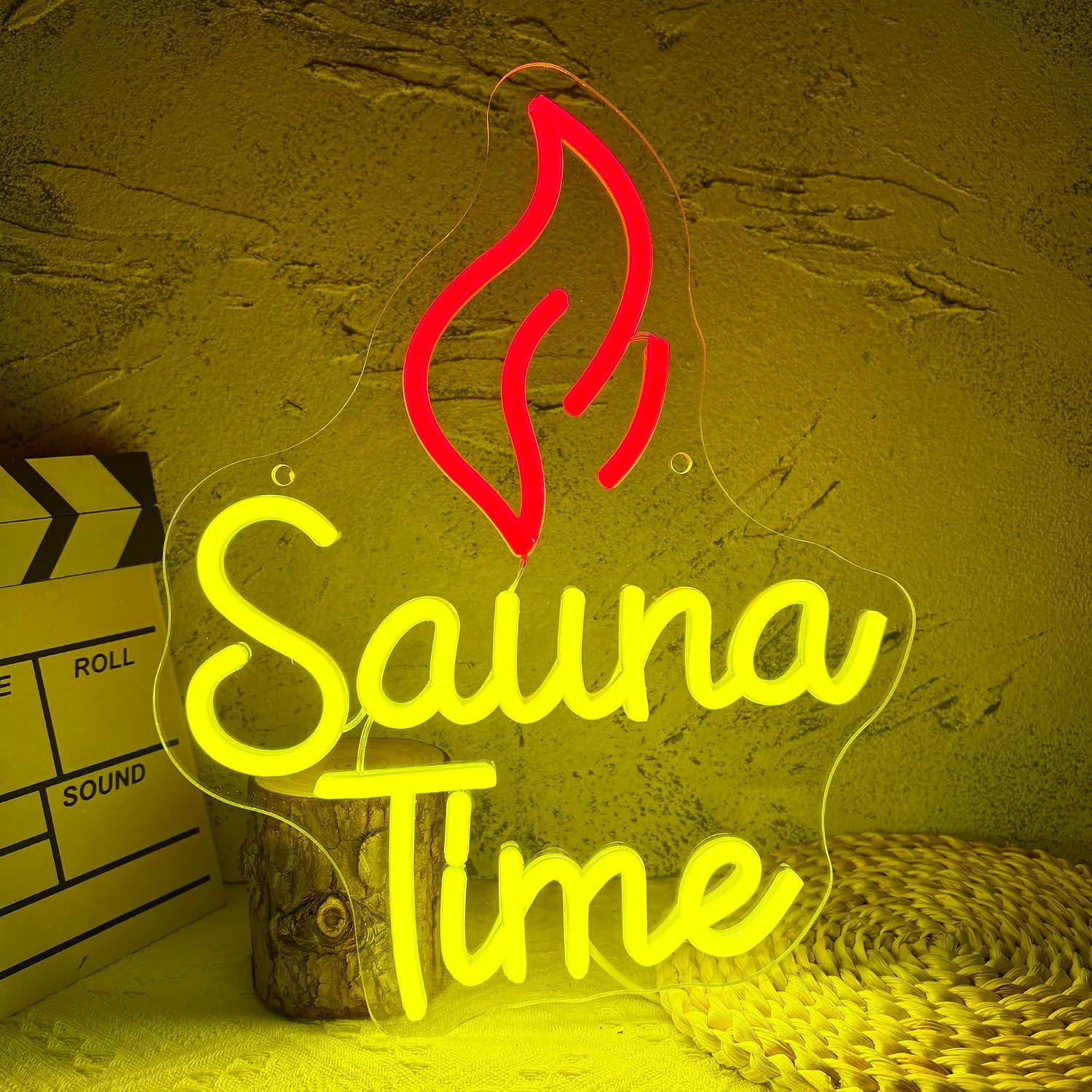 Enseigne néon Sauna Time, lumi - Home Gym Neon Sign avis et prix