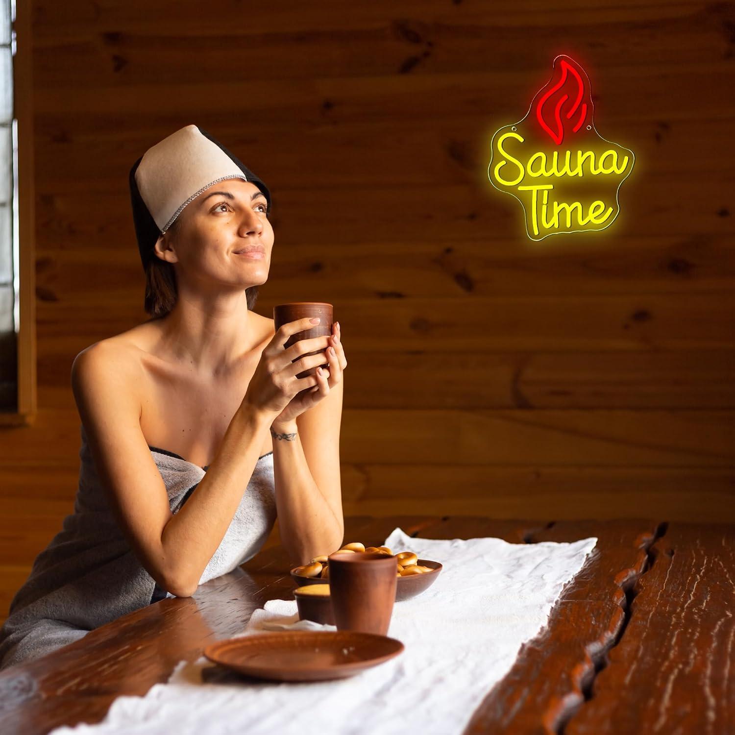 Enseigne néon Sauna Time, lumi - Home Gym Neon Sign avis et prix