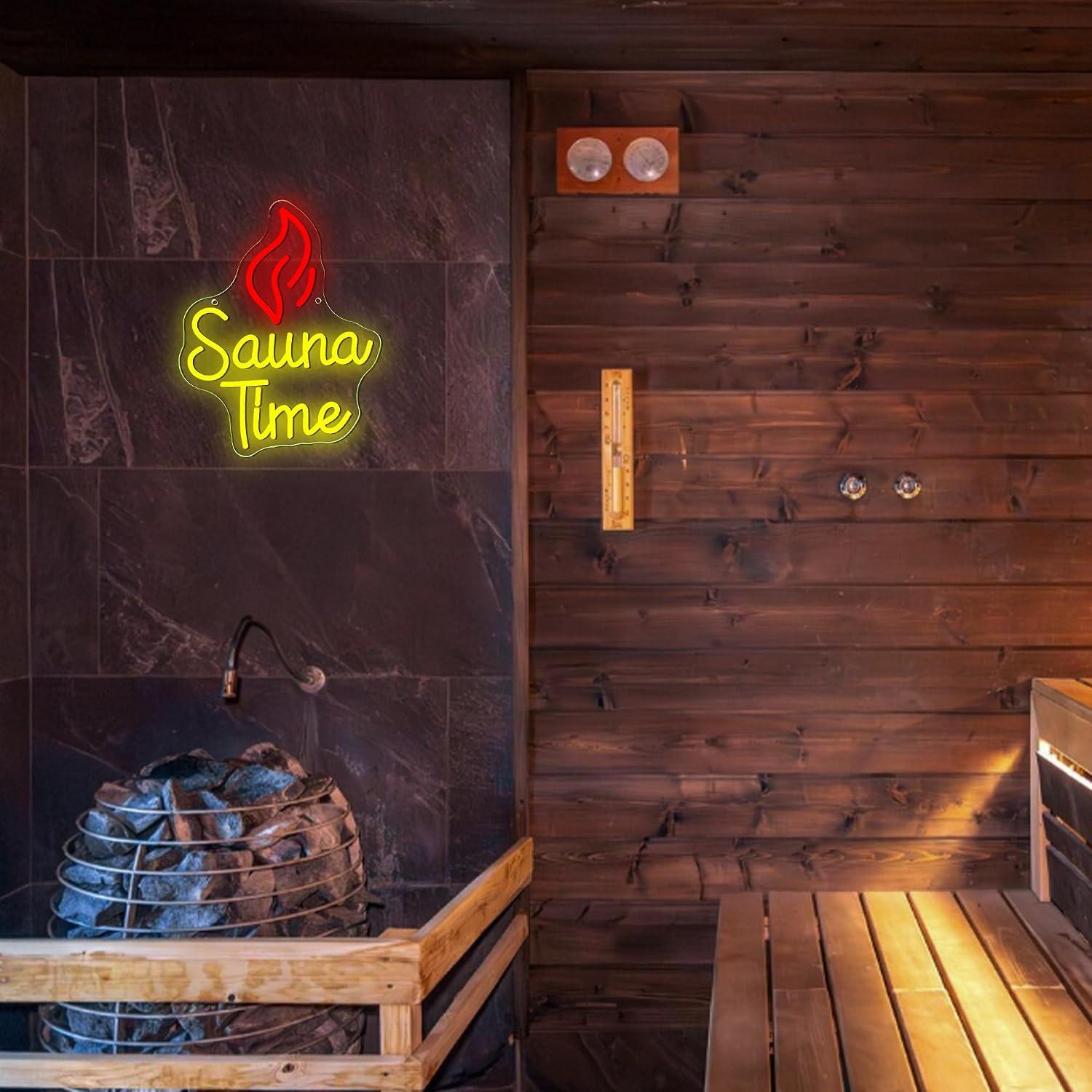 Enseigne néon Sauna Time, lumi - Home Gym Neon Sign avis et prix