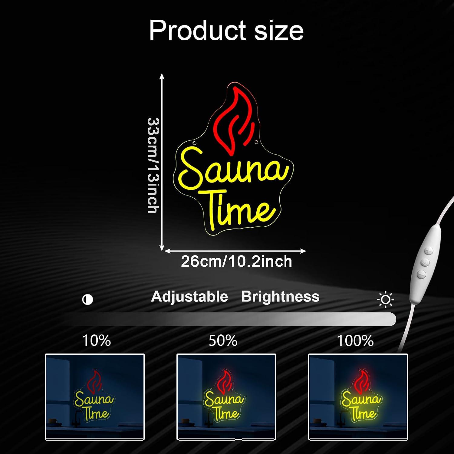 Enseigne néon Sauna Time, lumi - Home Gym Neon Sign avis et prix