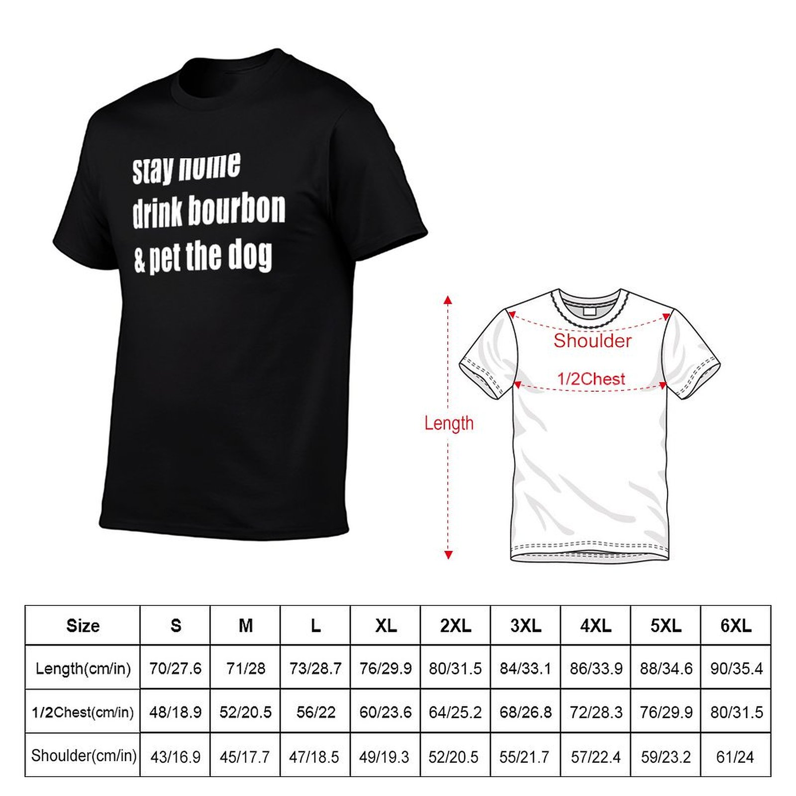 T-shirt Stay Home Drink Bourbo - Home Gym China avis et prix